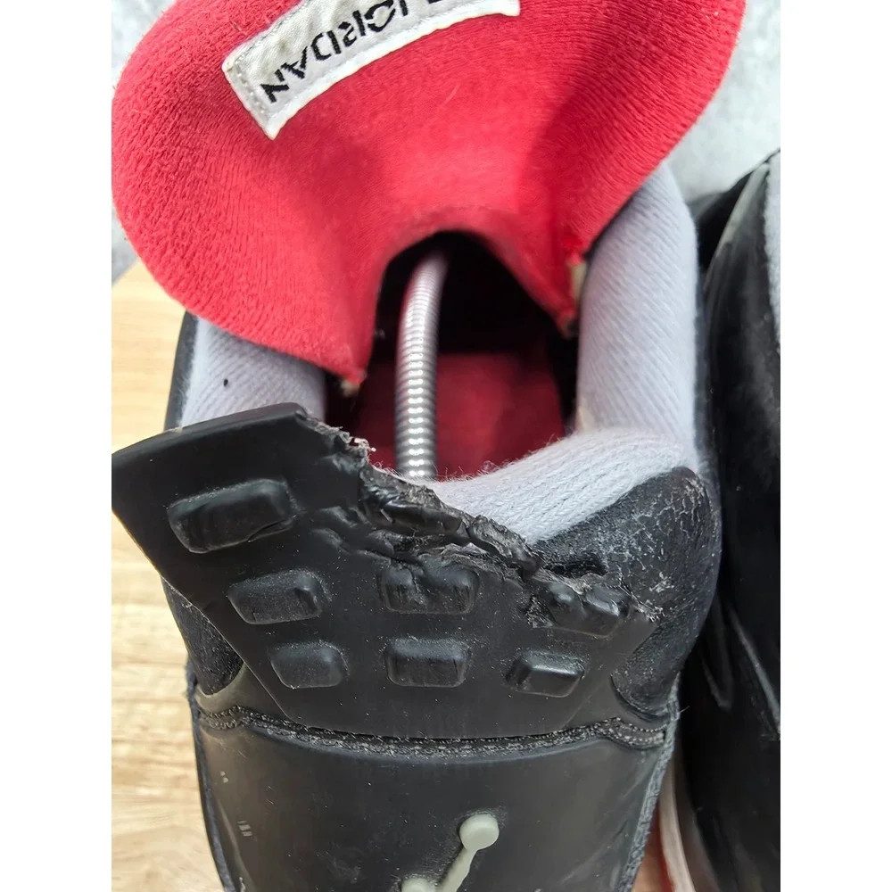 Air Jordan 4 Retro Bred Basketball Shoes Mens 13 Black Cement Sneaker 308497089*